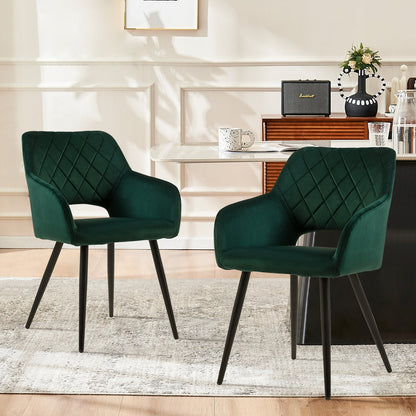 Kieran Esszimmerstühle aus Samt[2er-Set]