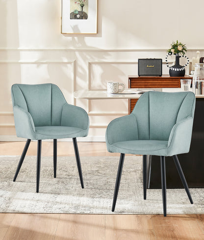 Tova Esszimmerstuhl aus Leinen[2er Set]