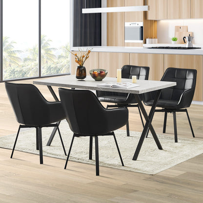 Danyl Armlehnstuhl aus Kunstleder mit drehbar[2er-Set]