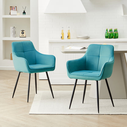 Aven Esszimmerstühle aus Samt[2er-Set]