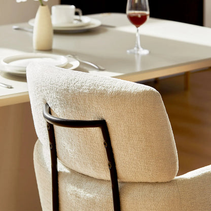 Castoro Esszimmerstuhl aus Chenille mit Drehbarer