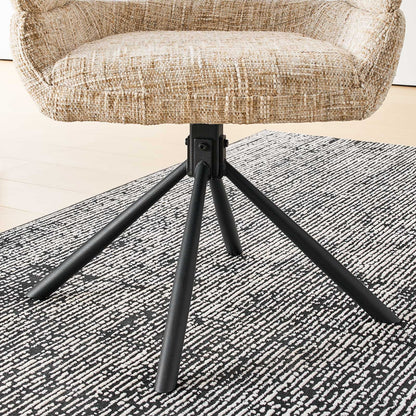 Clarice Esszimmerstuhl aus Chenille mit Drehbarer