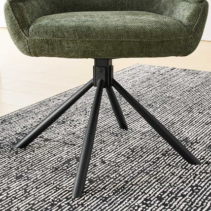 Clarice Esszimmerstuhl aus Leinenmischgewebe mit Drehbarer