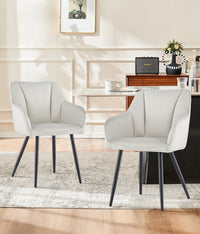 Tova Esszimmerstuhl aus Leinen[2er Set]