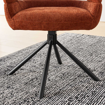 Clarice Esszimmerstuhl aus Leinenmischgewebe mit Drehbarer