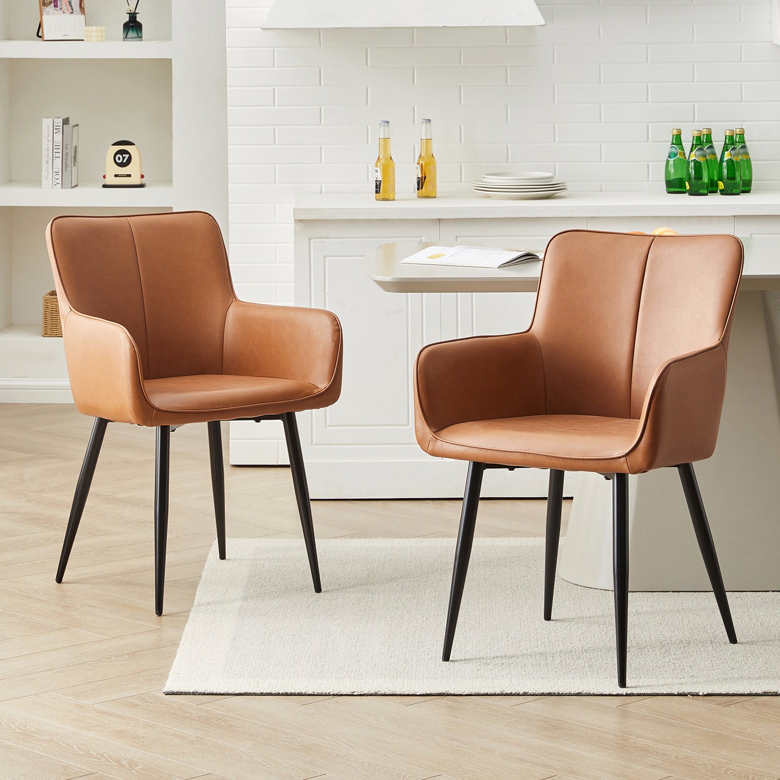 Muhsina Esszimmerstuhl aus Kunstleder[2er-Set]
