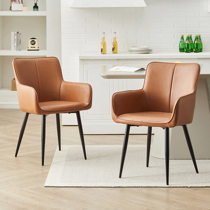 Muhsina Esszimmerstuhl aus Kunstleder[2er-Set]