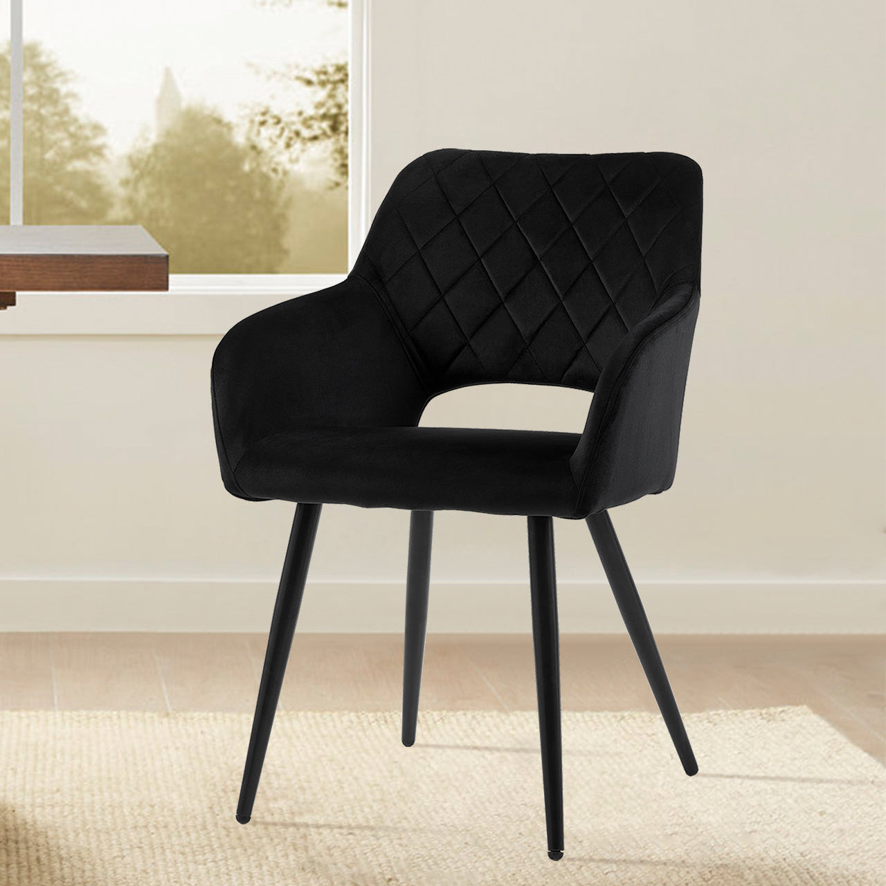 Kieran Esszimmerstühle aus Samt[2er-Set]