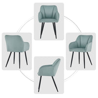 Tova Esszimmerstuhl aus Leinen[2er Set]