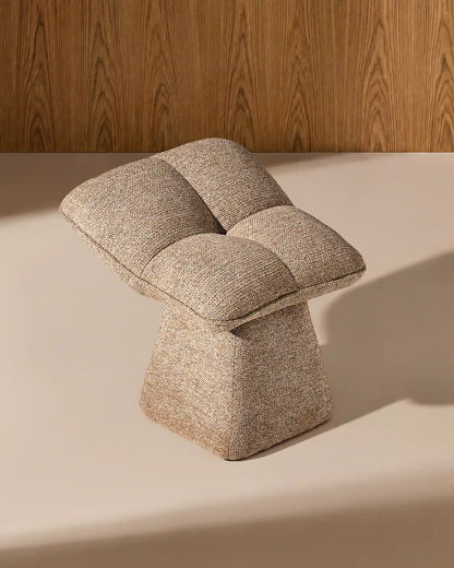 Liora Chenille-Schminktisch-Hocker – Komfort mit sanften Kurven