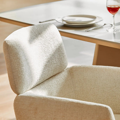 Castoro Esszimmerstuhl aus Chenille mit Drehbarer