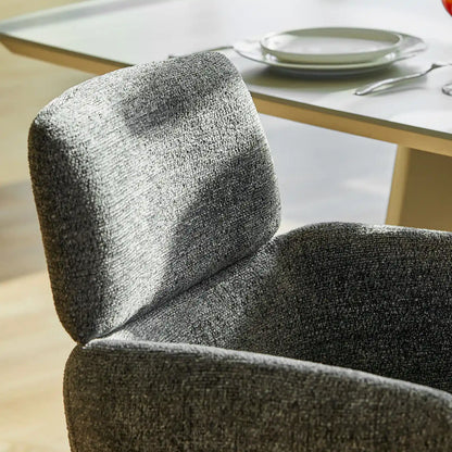 Castoro Esszimmerstuhl aus Chenille mit Drehbarer