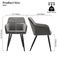Bloor Esszimmerstühle [2er-Set] [Samt]