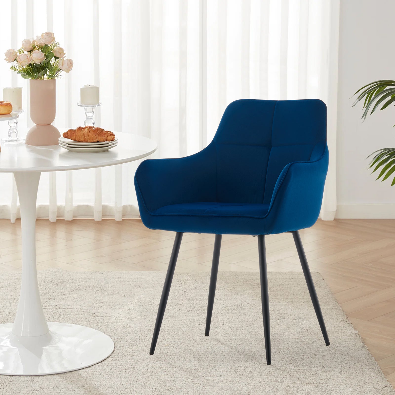 Aven Esszimmerstühle aus Samt[2er-Set]