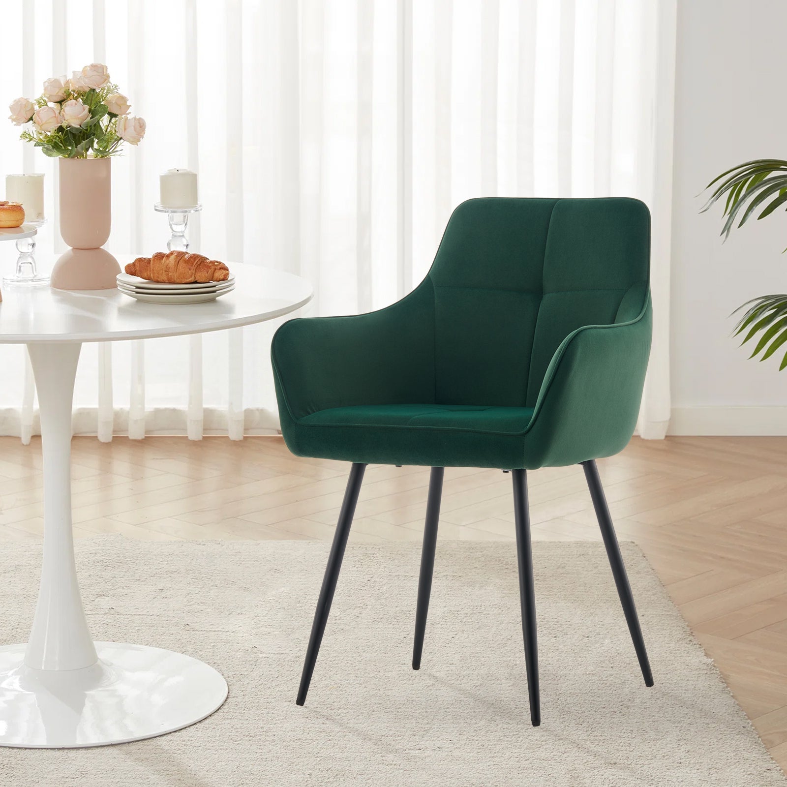 Aven Esszimmerstühle aus Samt[2er-Set]