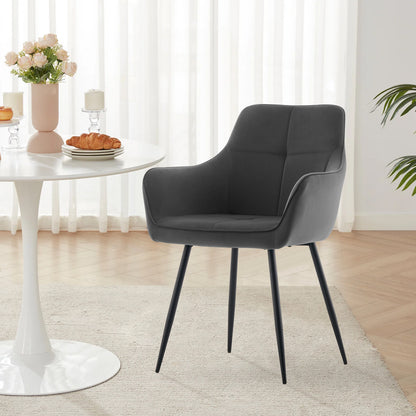 Aven Esszimmerstühle aus Samt[2er-Set]