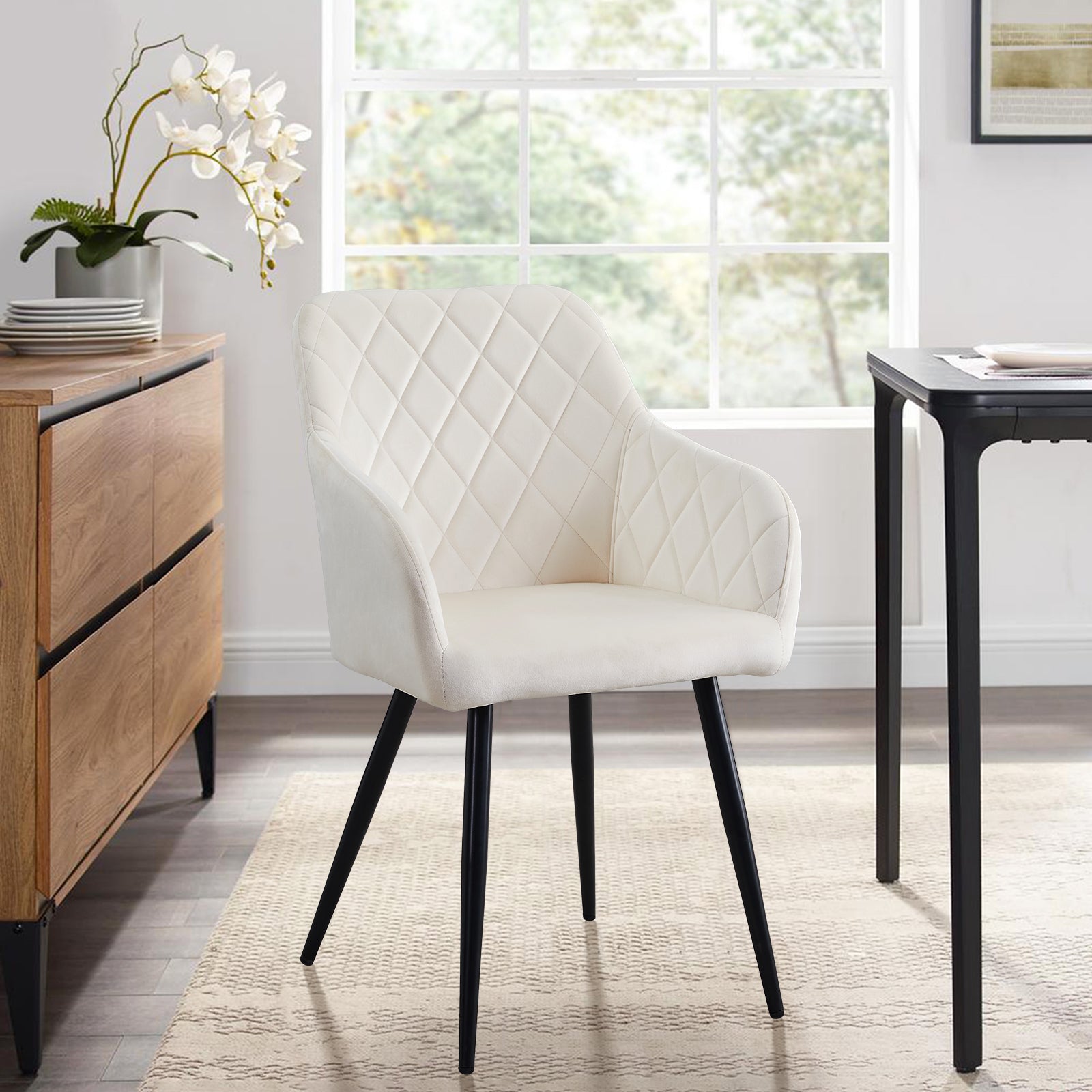 Moree Esszimmerstühle aus Samt mit Diamant-Steppung