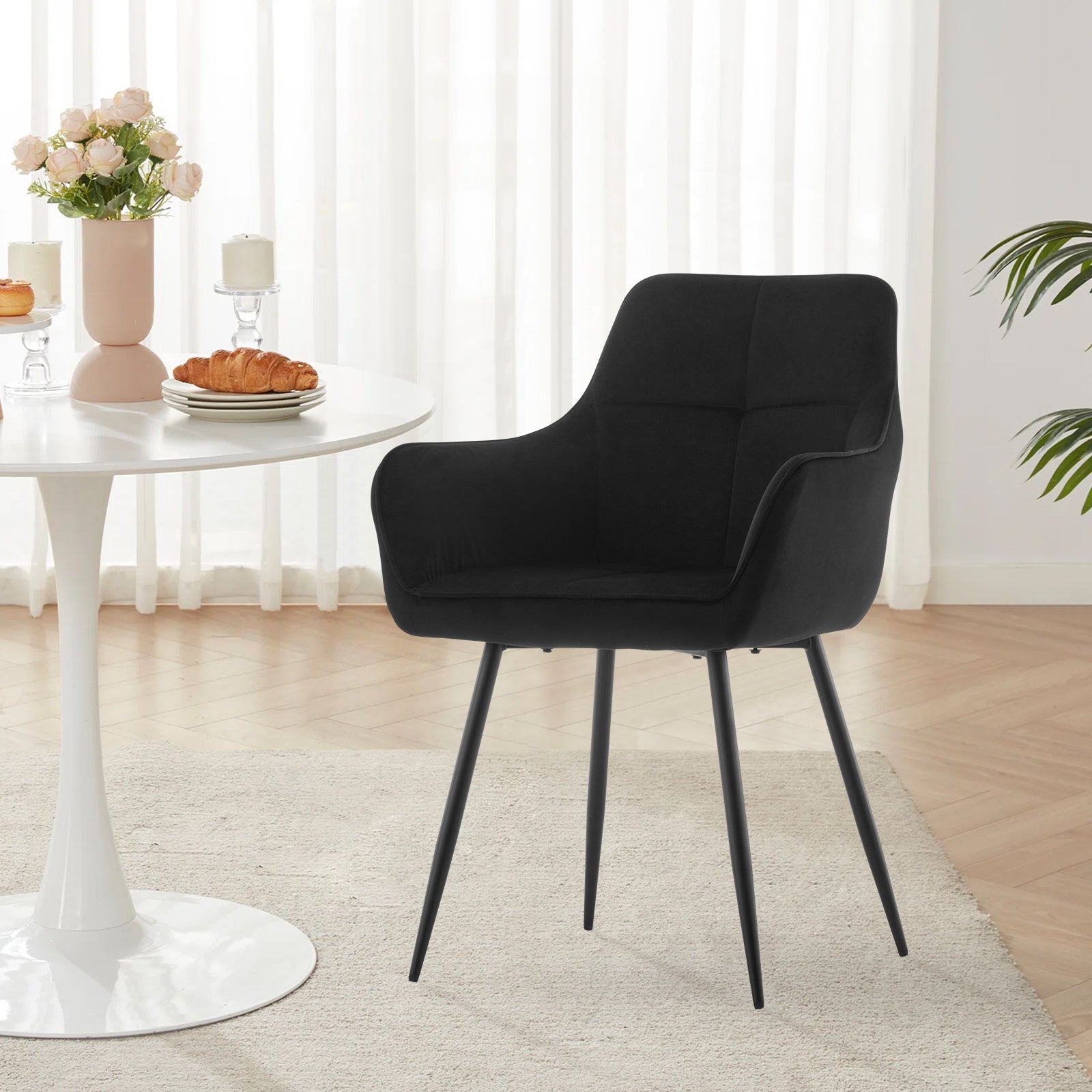 Aven Esszimmerstühle aus Samt[2er-Set]