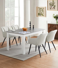 Tova Esszimmerstuhl aus Leinen[2er Set]