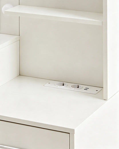 Aura Schminktisch mit LED-Spiegel und Hocker