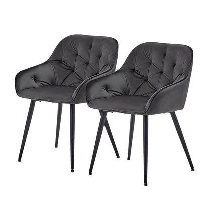 Garvies Esszimmerstühle aus Samt[2er-Set]