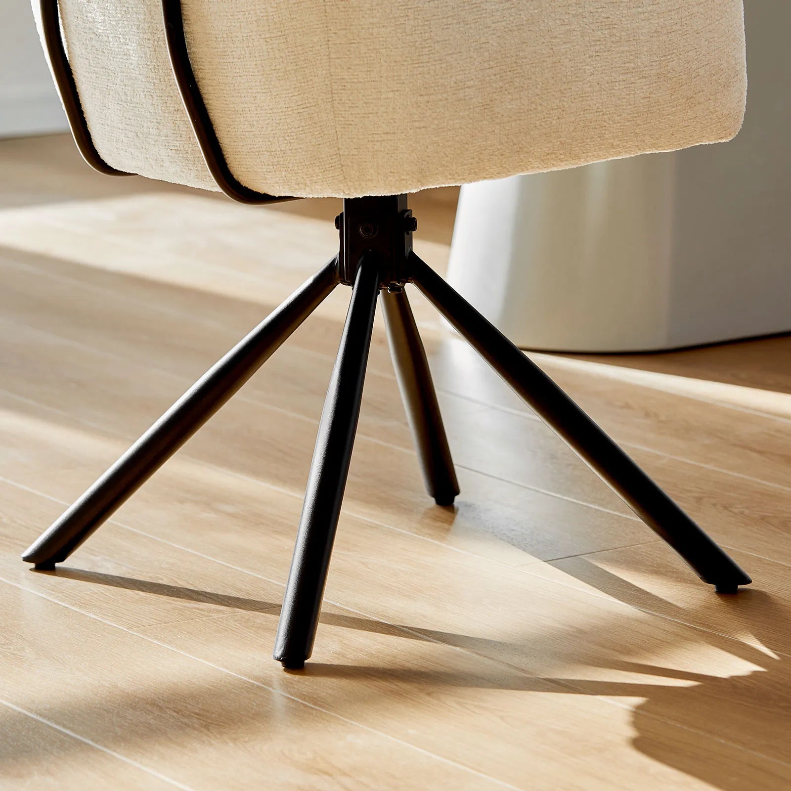 Castoro Esszimmerstuhl aus Chenille mit Drehbarer