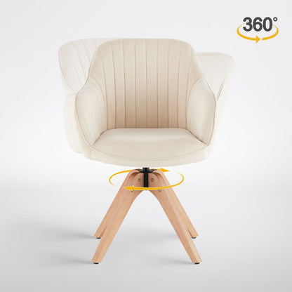 Aven Esszimmerstuhl aus Samt mit Drehbarer