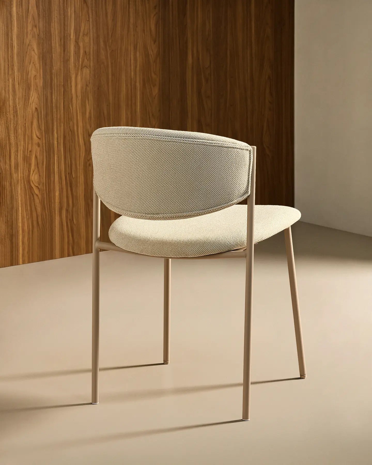 Rowan Esszimmerstuhl aus Leinen-Mischgewebe in Beige