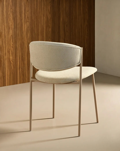 Rowan Esszimmerstuhl aus Leinen-Mischgewebe in Beige