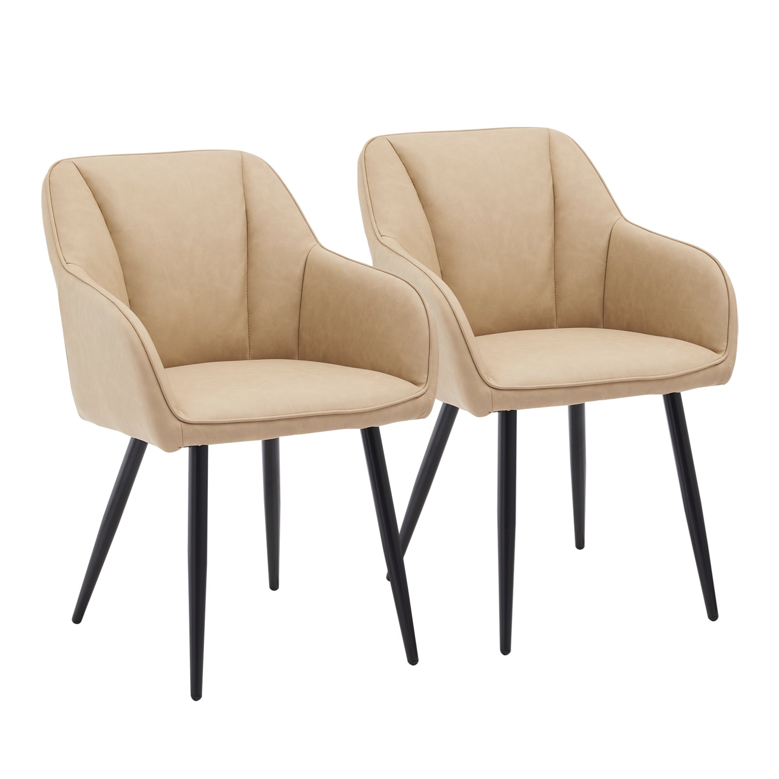Earven Esszimmerstühle aus Kunstleder[2er Set]