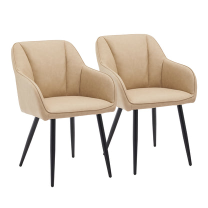 Earven Esszimmerstühle aus Kunstleder[2er Set]