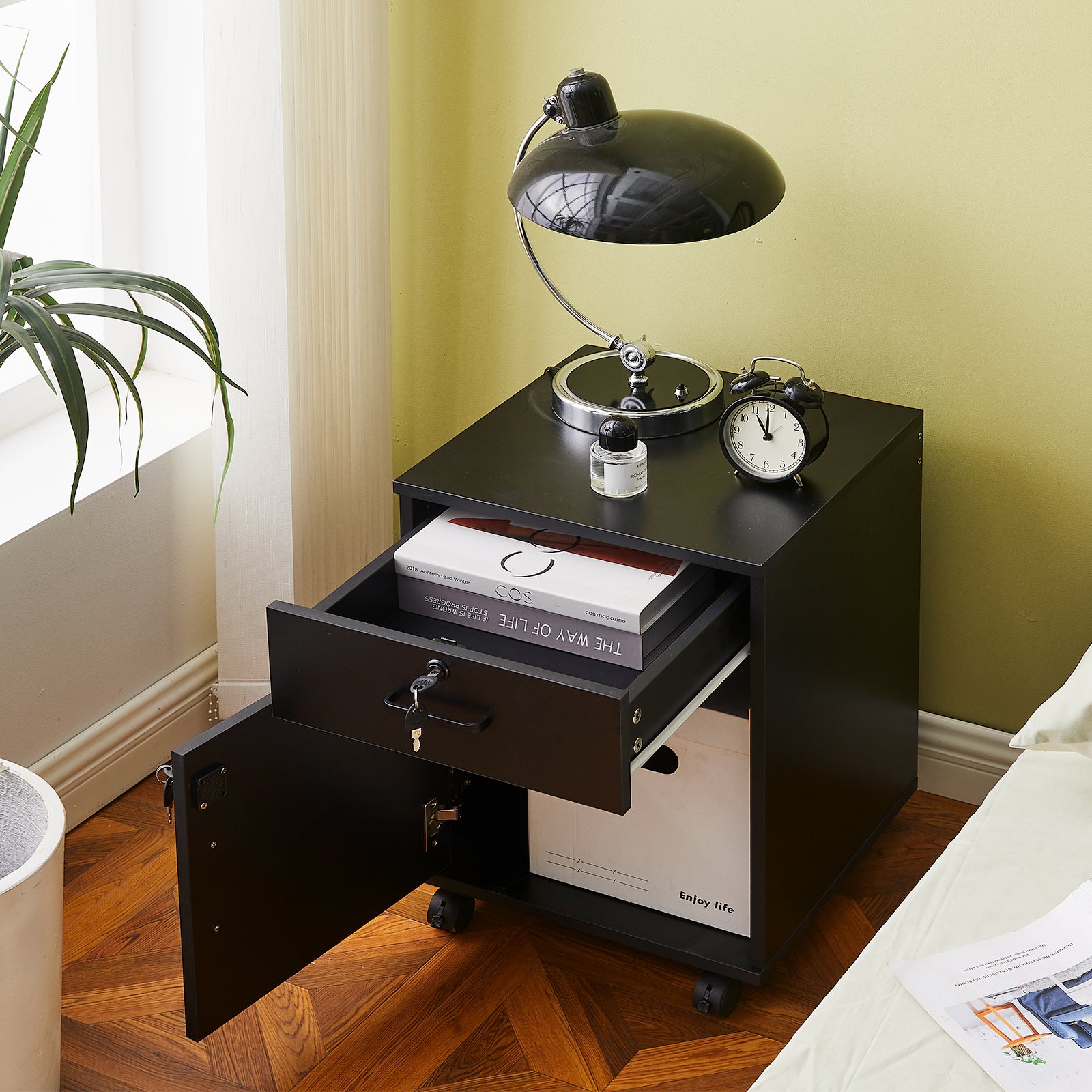 Mobiler Aktenschrank Edene [1 Schublade, 1 Tür]