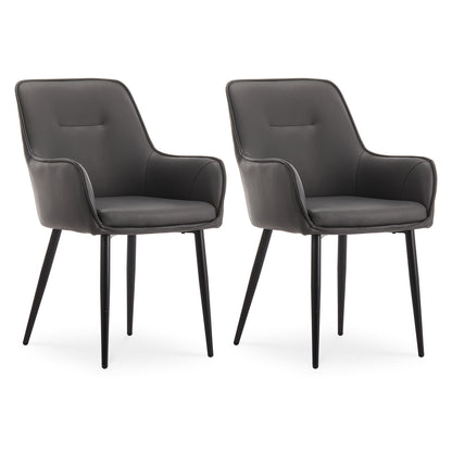 Maxine Esszimmerstühle aus Kunstleder[2er-Set]