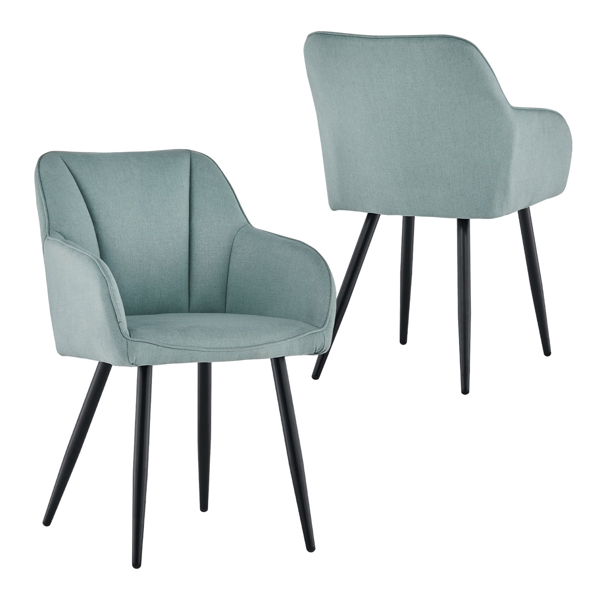 Tova Esszimmerstuhl aus Leinen[2er Set]