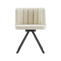 Fleur Esszimmerstuhl aus Chenille mit Drehbarer