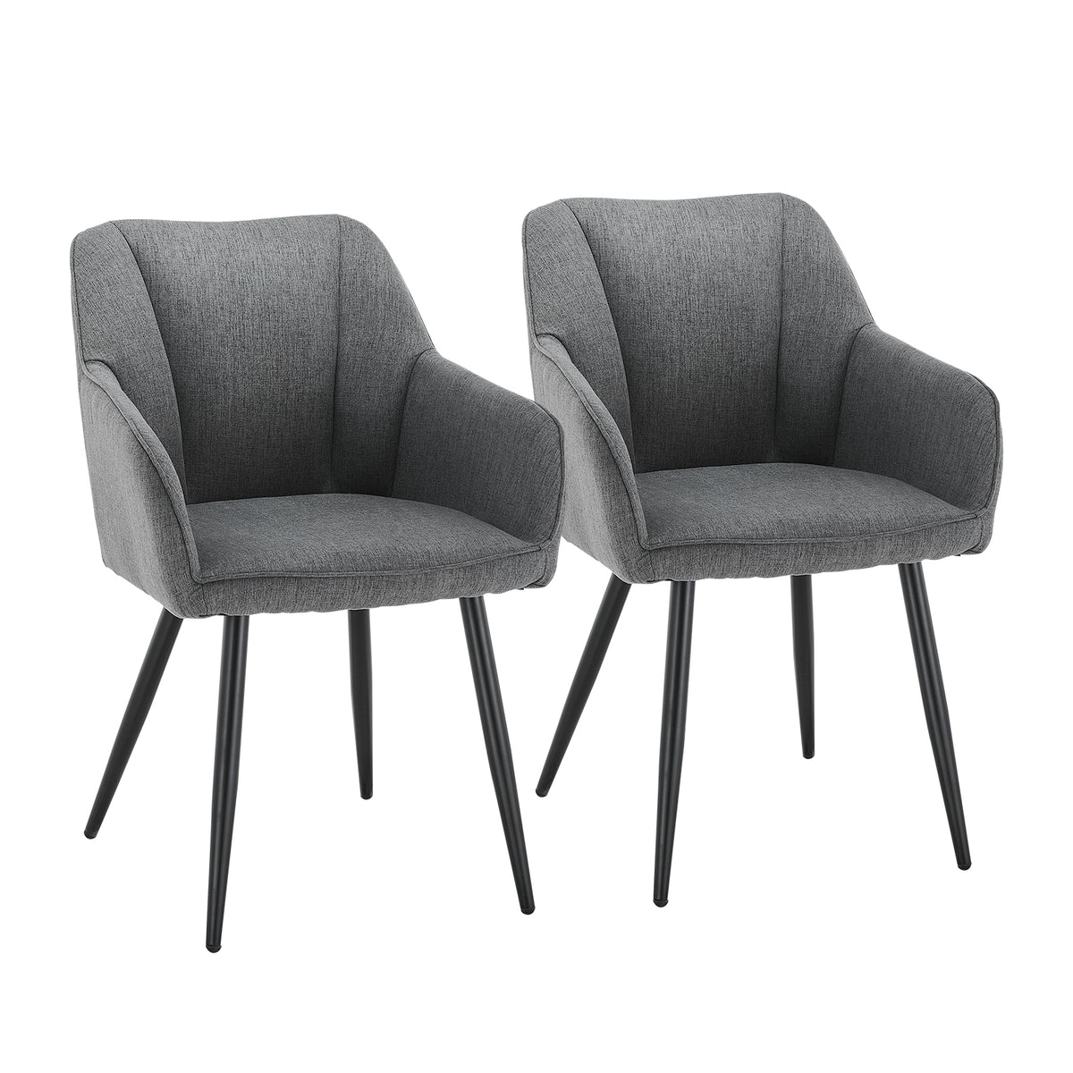 Tova Esszimmerstuhl aus Leinen[2er Set]