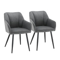 Tova Esszimmerstuhl aus Leinen[2er Set]