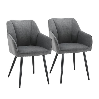 Tova Esszimmerstuhl aus Leinen[2er Set]