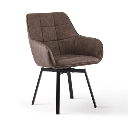 Danyl Armlehnstuhl aus Kunstleder mit drehbar[2er-Set]