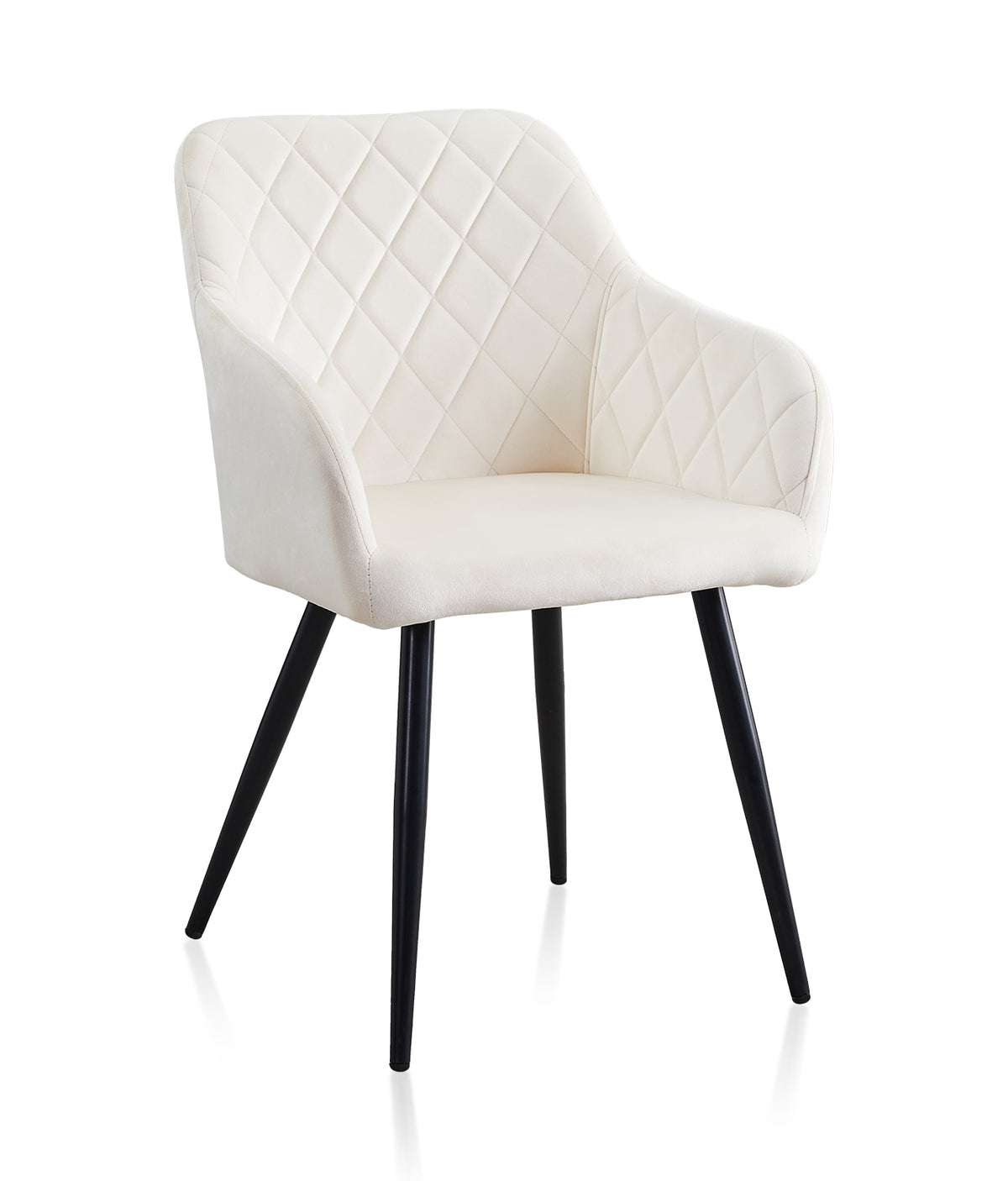 Moree Esszimmerstühle aus Bouclé-Elfenbeinweiß[2er-Set]