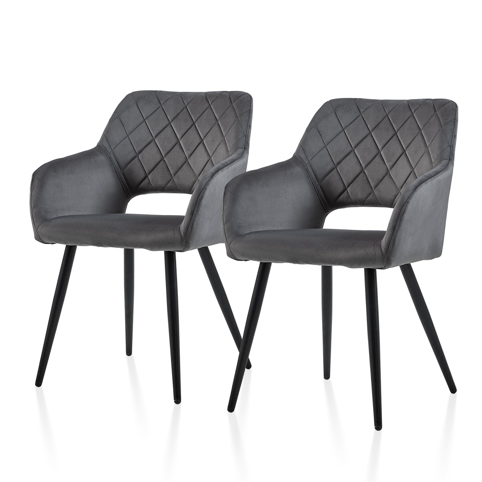Kieran Esszimmerstühle aus Samt[2er-Set]