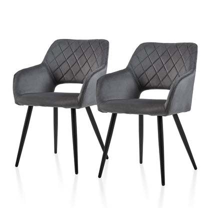 Kieran Esszimmerstühle aus Samt[2er-Set]