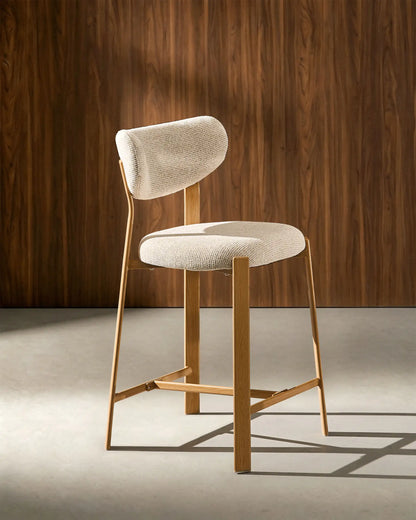 Bramley Barhocker mit Chenillebezug in Beige