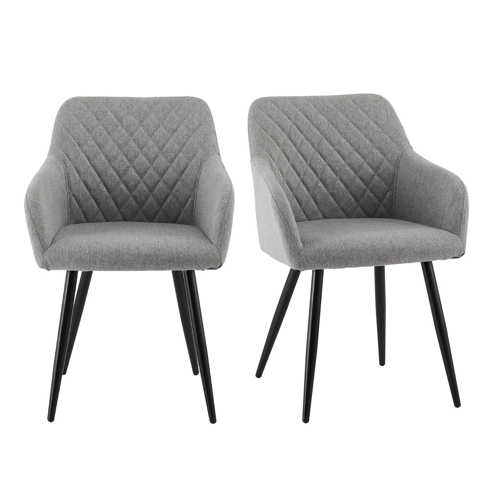 Lumes Esszimmerstühle aus Leinen[2er-Set]