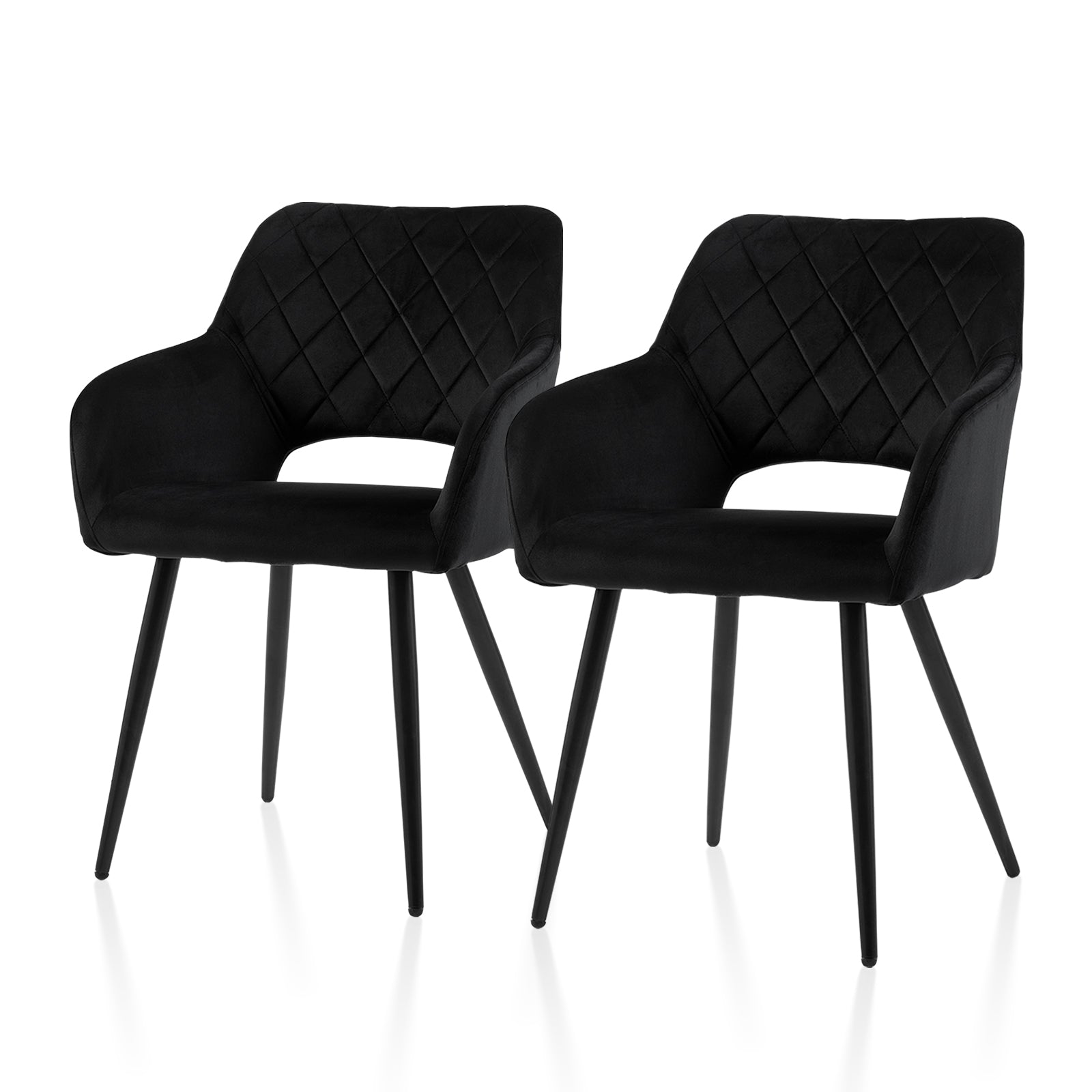 Kieran Esszimmerstühle aus Samt[2er-Set]