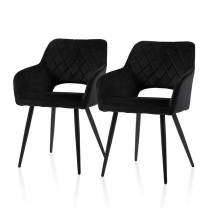 Kieran Esszimmerstühle aus Samt[2er-Set]