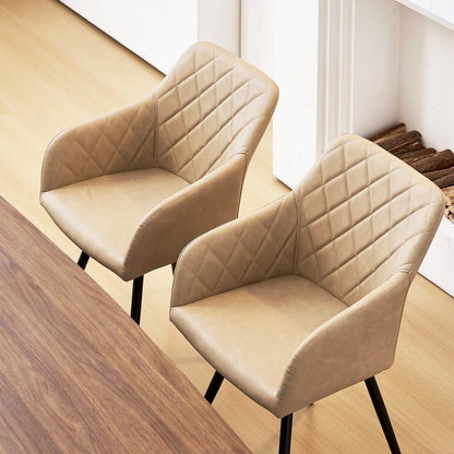 Moree Armlehnstühle aus Kunstleder mit Drehbarer