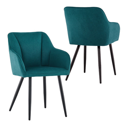 Tova Esszimmerstuhl aus Leinen[2er Set]