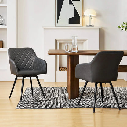 Moree Armlehnstühle aus Kunstleder mit Drehbarer