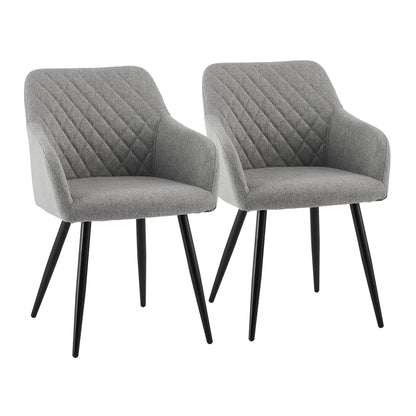 Lumes Esszimmerstühle aus Leinen[2er-Set]